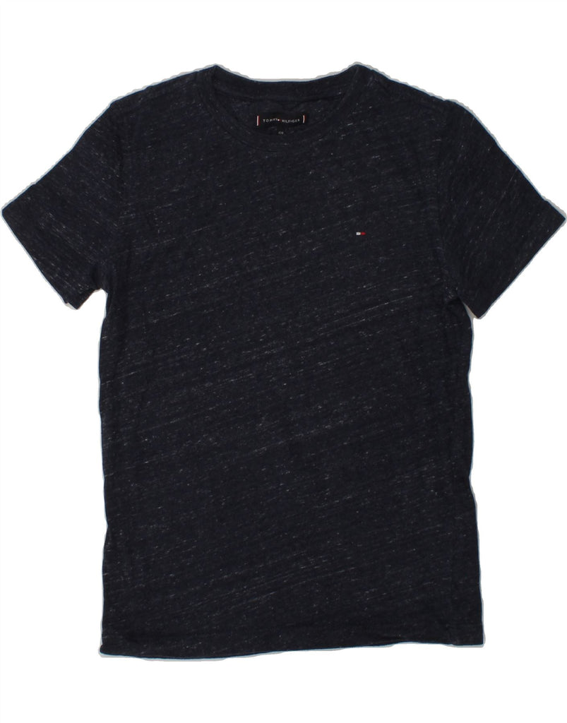 TOMMY HILFIGER Boys T-Shirt Top 7-8 Years Navy Blue Flecked | Vintage Tommy Hilfiger | Thrift | Second-Hand Tommy Hilfiger | Used Clothing | Messina Hembry 