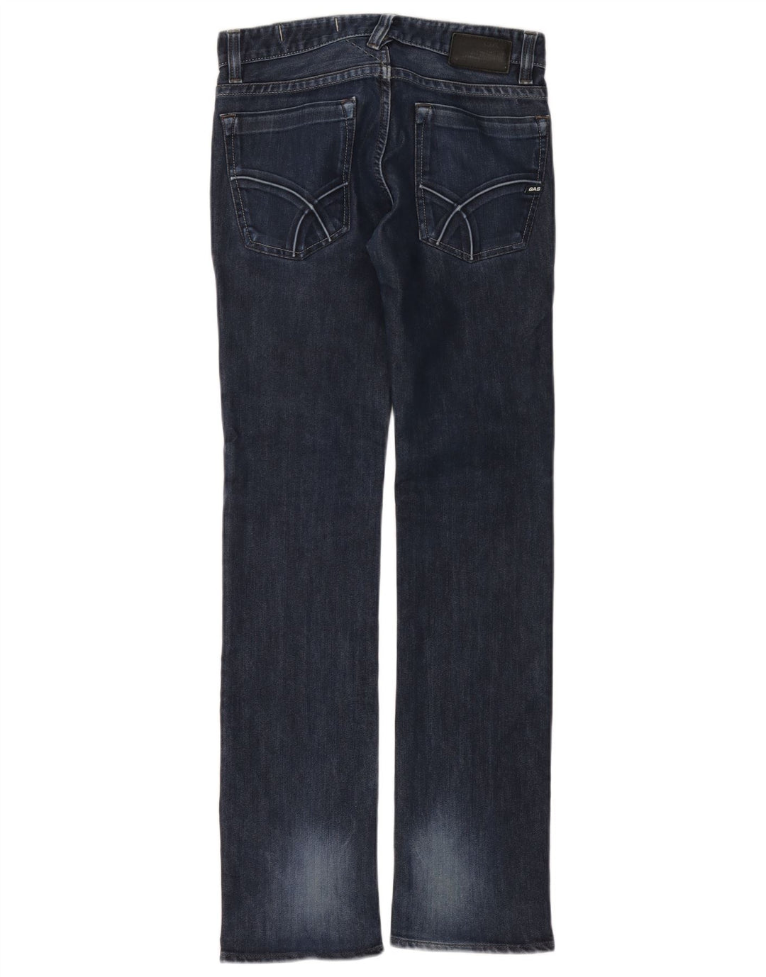 Gas Womens Straight Jeans W30 L34 Navy Blue Cotton