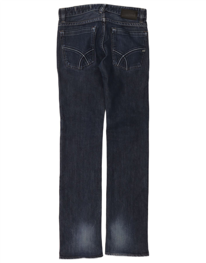 Gas Womens Straight Jeans W30 L34 Navy Blue Cotton