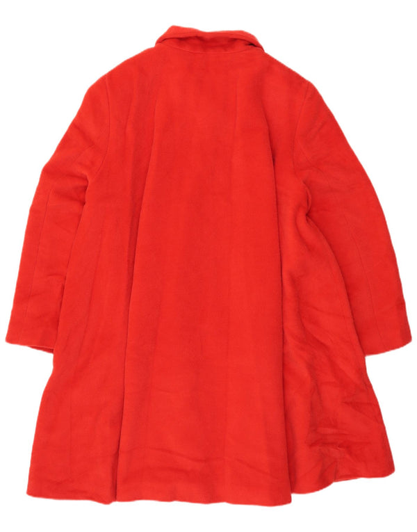 Vintage Womens Oversized Overcoat IT 44 Medium Red Wool