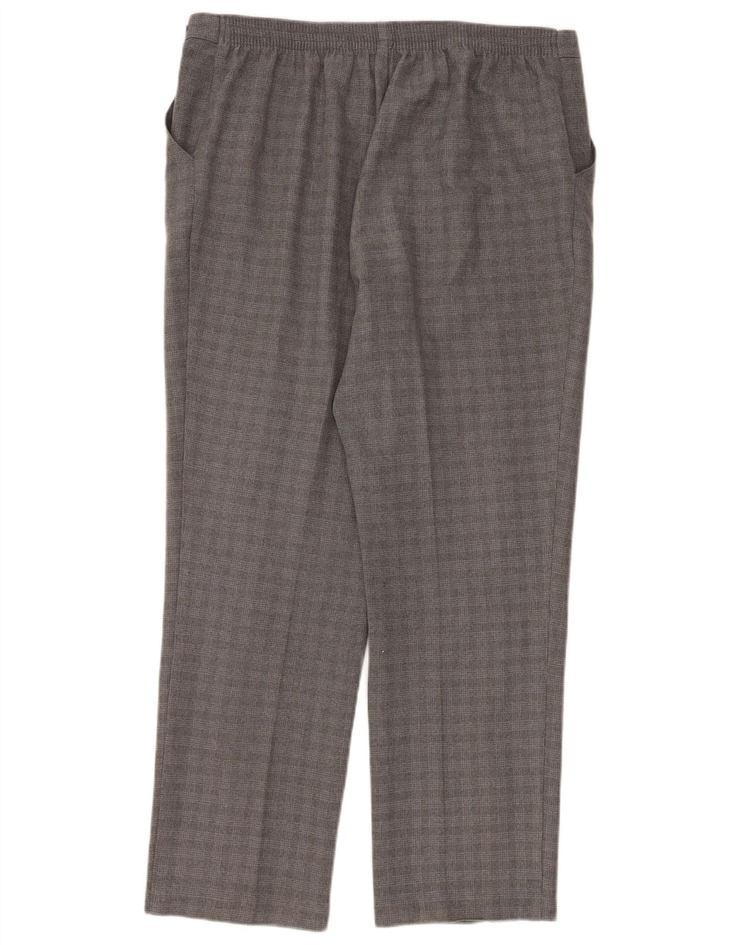 Marks & Spencer Womens Casual Trousers UK 16 Large W36 L28 Grey Check