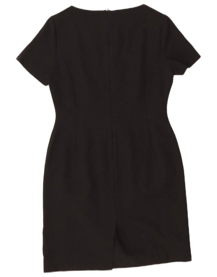 Laura Ashley Womens Sheath Dress UK 12 Medium Black New Wool