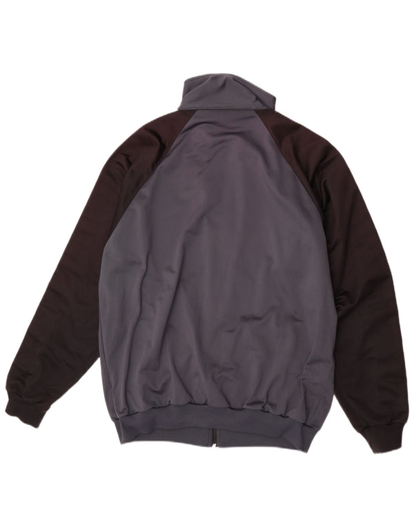 Kappa Mens Graphic Tracksuit Top Jacket XL Grey Colourblock Polyester