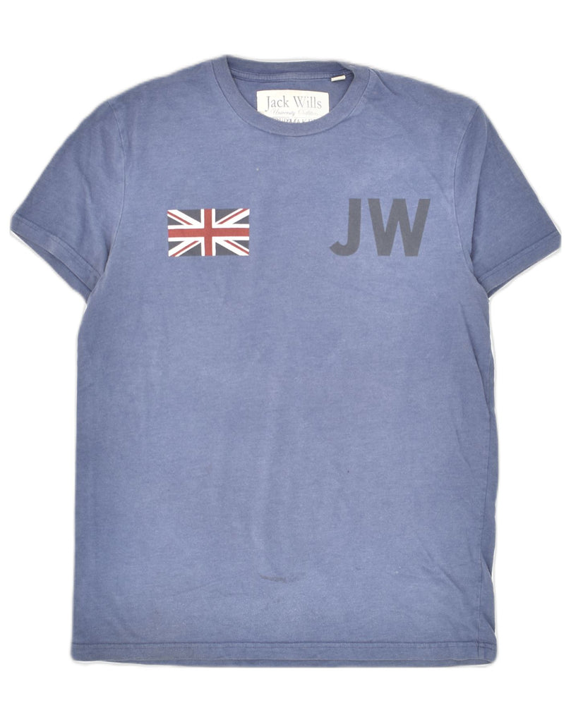 JACK WILLS Mens Graphic T-Shirt Top Small Blue Cotton | Vintage Jack Wills | Thrift | Second-Hand Jack Wills | Used Clothing | Messina Hembry 