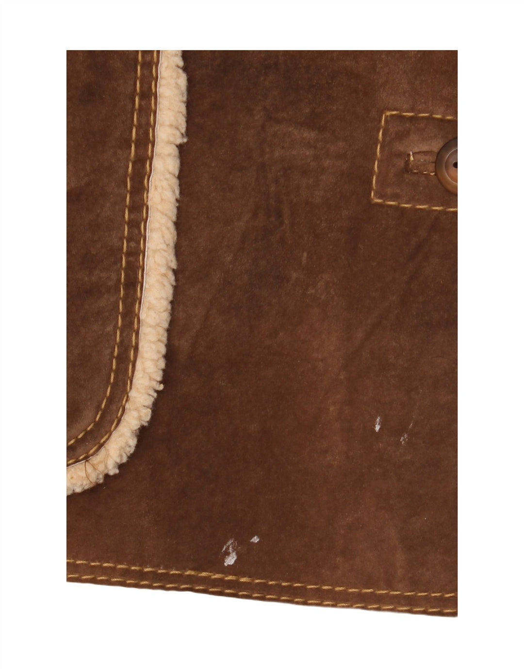 Conbipel Womens Shearling Jacket IT 48 XL Brown Leather