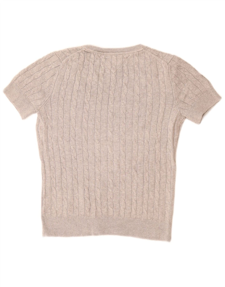 Tommy Hilfiger Womens Boat Neck Jumper Sweater UK 12 Medium Grey