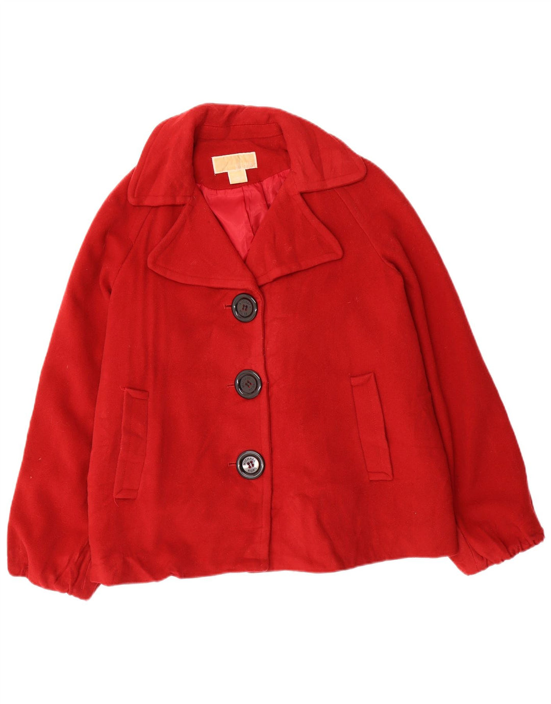 Michael Kors Womens Oversized Bomber Jacket US 4 Small Red Wool