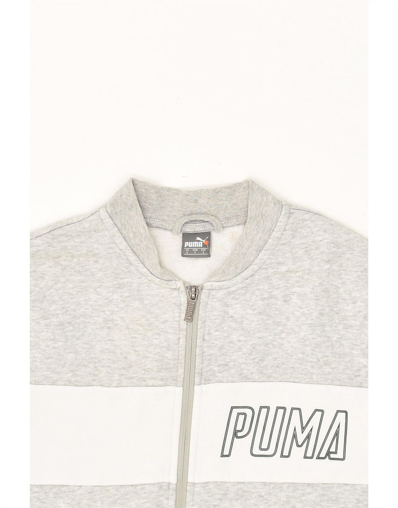 PUMA Womens Graphic Tracksuit Top Jacket UK 10 Small Grey Colourblock Vintage Puma and Second-Hand Puma from Messina Hembry 