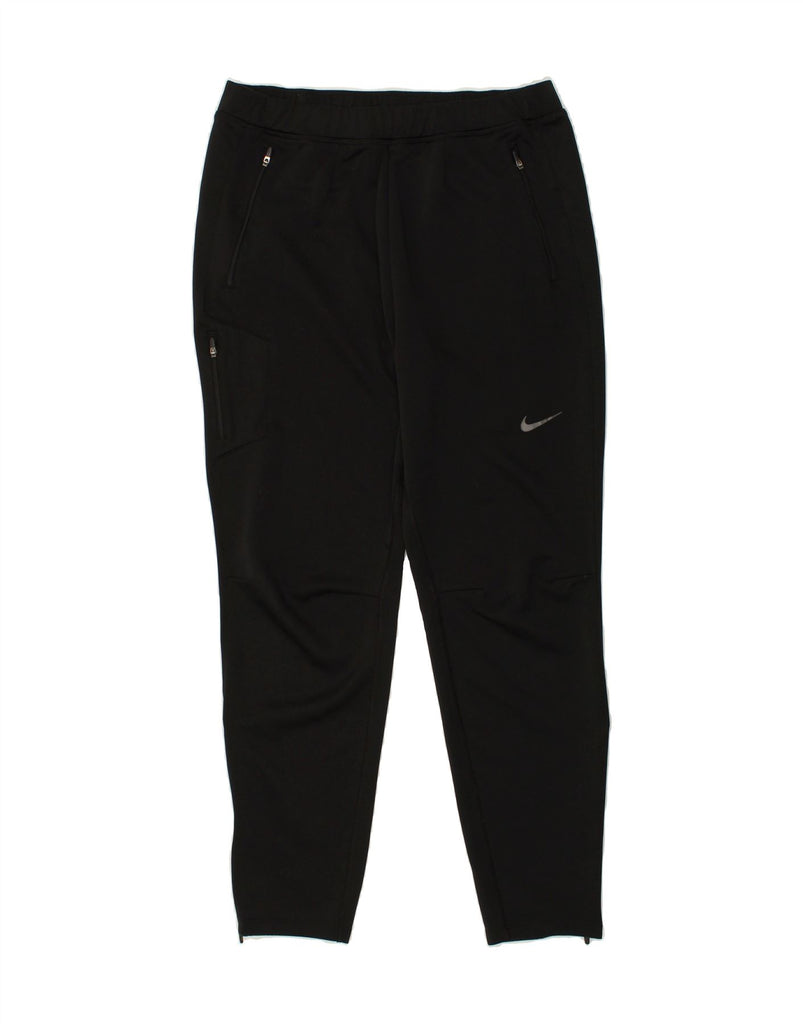 NIKE Mens Dri Fit Tracksuit Trousers Large Black Polyester | Vintage Nike | Thrift | Second-Hand Nike | Used Clothing | Messina Hembry 