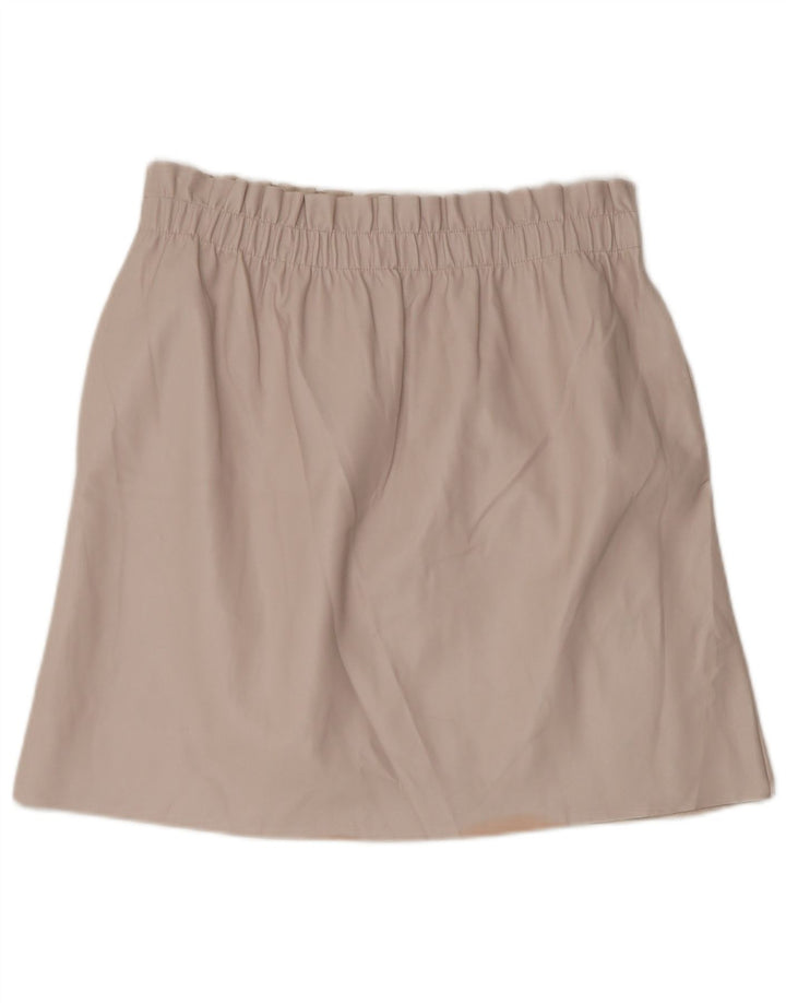 ZARA Womens Faux Leather Mini Skirt Large W30 Pink Polyurethane