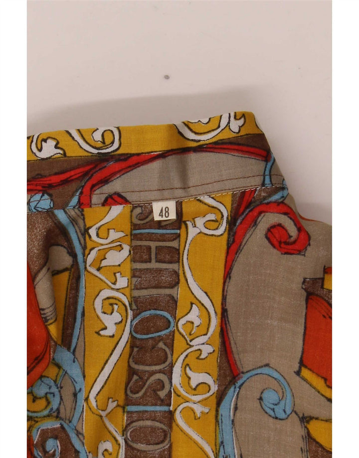 Vintage Womens Abstract Pattern Shirt Blouse IT 48 XL Multicoloured