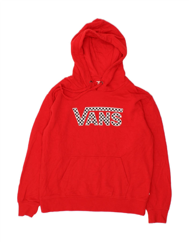VANS Mens Graphic Hoodie Jumper Medium Red Cotton Vintage Vans and Second-Hand Vans from Messina Hembry 