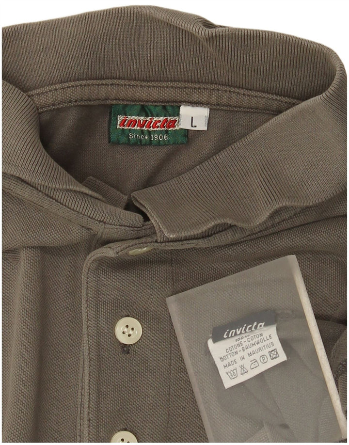 Invicta Mens Polo Shirt Large Grey Cotton