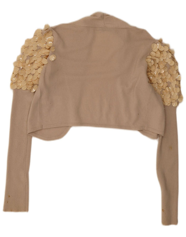 Reiss Womens Bolero Jumper UK 14 Medium Beige Viscose