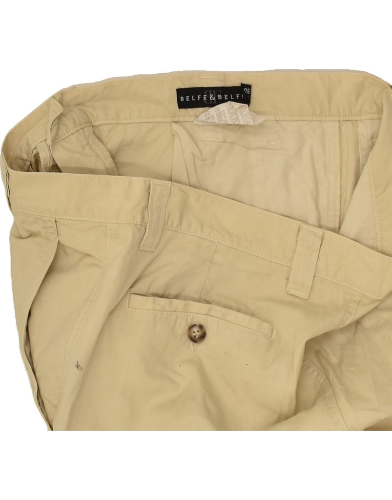 BELFE & BELFE Mens Cargo Shorts IT 50 Large W34  Beige Cotton | Vintage Belfe & Belfe | Thrift | Second-Hand Belfe & Belfe | Used Clothing | Messina Hembry 