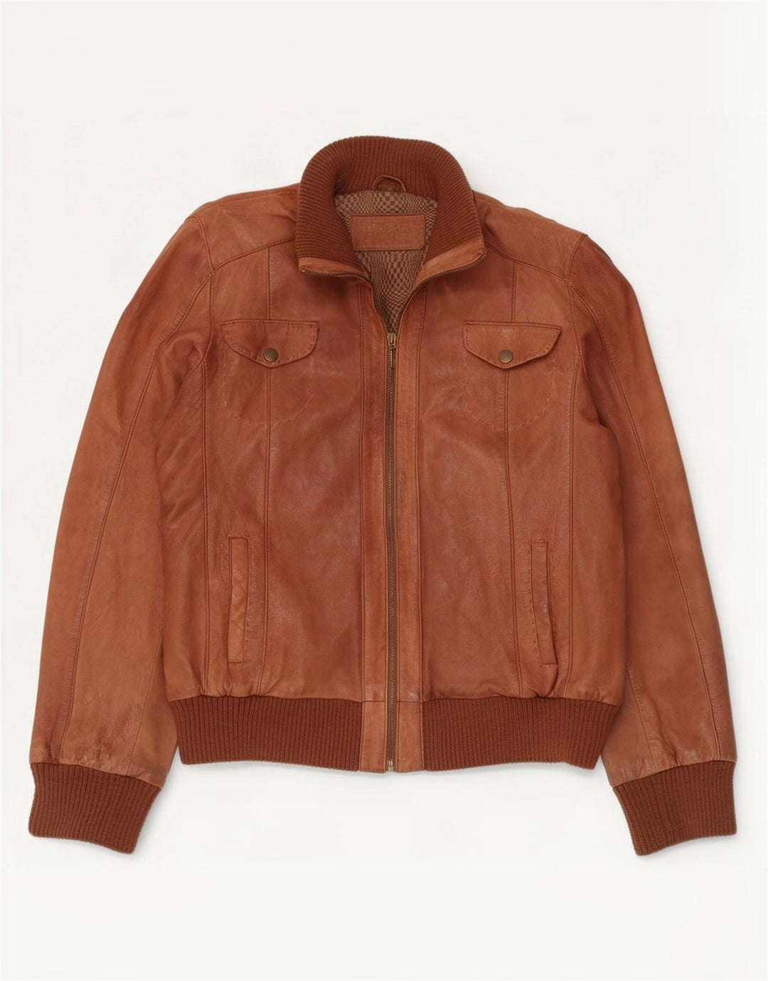 Conbipel Mens Leather Jacket IT 50 Large Brown