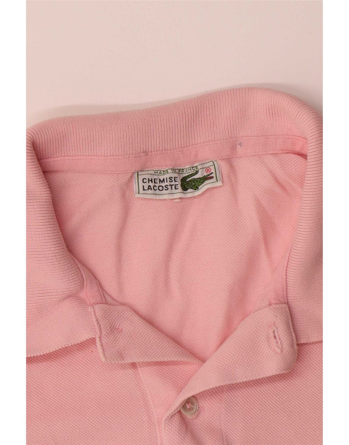 Lacoste Mens Polo Shirt Size 5 Large Pink Cotton