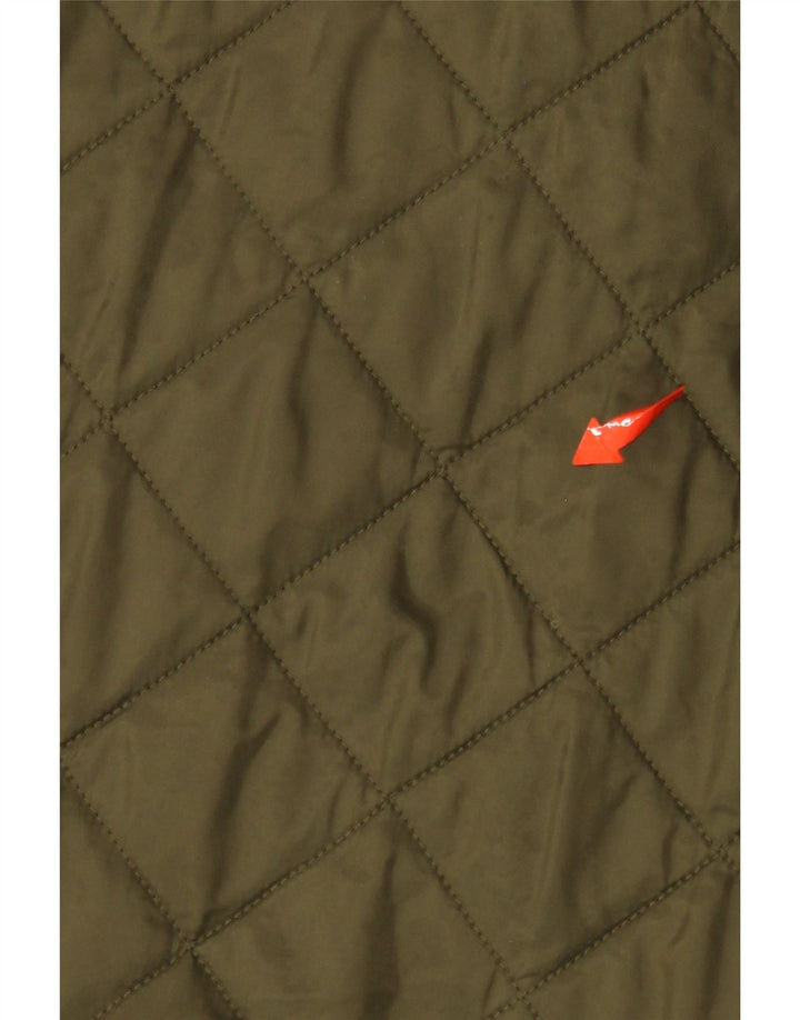 BARBOUR Mens Quilted Jacket UK 40 Large Khaki Polyamide