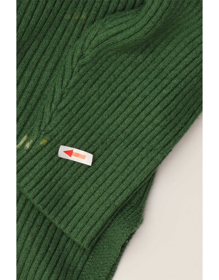 Marks & Spencer Womens Roll Neck Jumper Sweater UK 16 Large Green Viscose