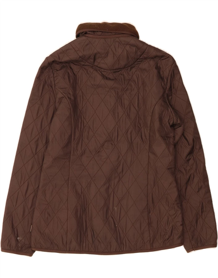 BARBOUR Womens Quilted Jacket UK 12 Medium  Brown Polyamide Vintage Barbour and Second-Hand Barbour from Messina Hembry 
