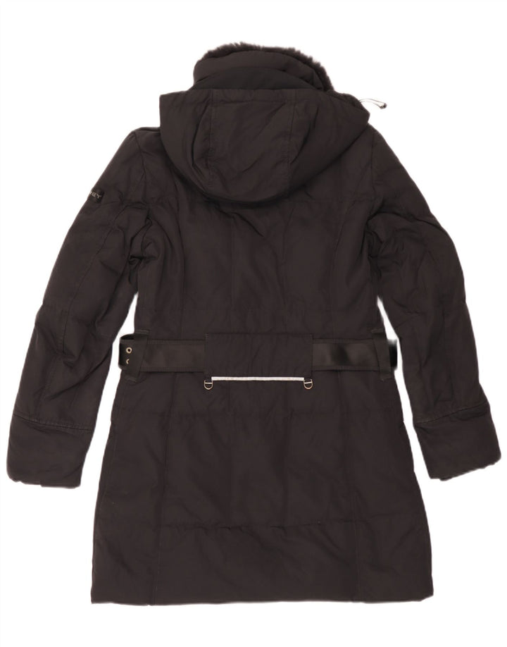 PEUTEREY Womens Hooded Padded Coat EU 40 Medium Black