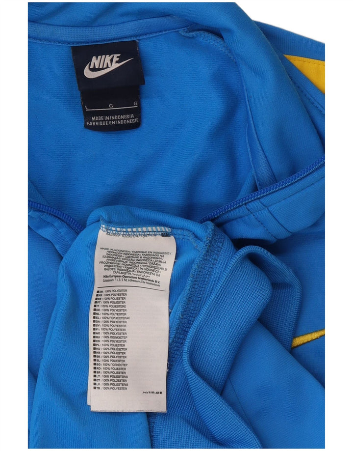 Nike Mens Regular Fit Tracksuit Top Jacket Large Blue Colourblock Sports