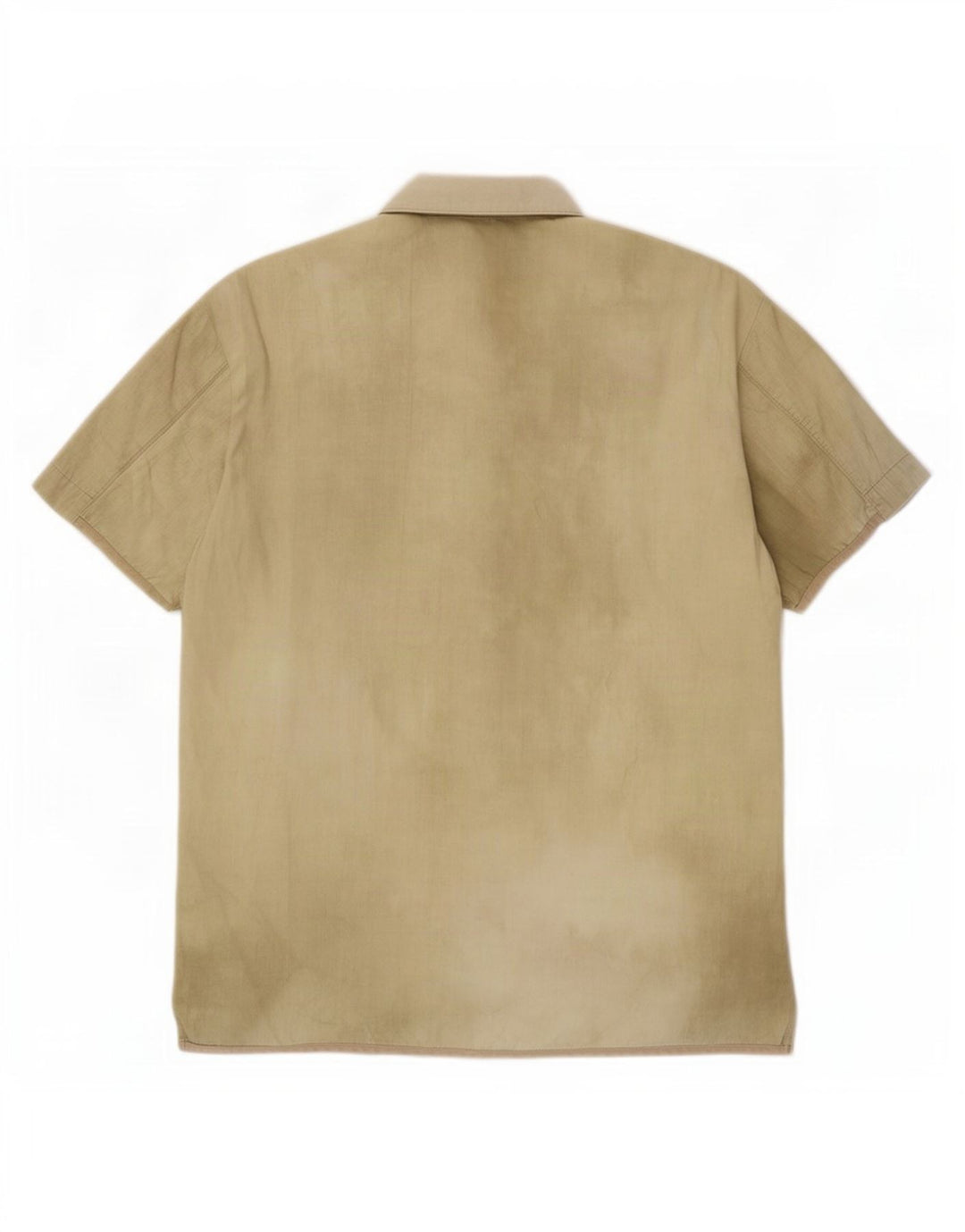 Hugo Boss Mens Short Sleeve Shirt Medium Beige Tie Dye