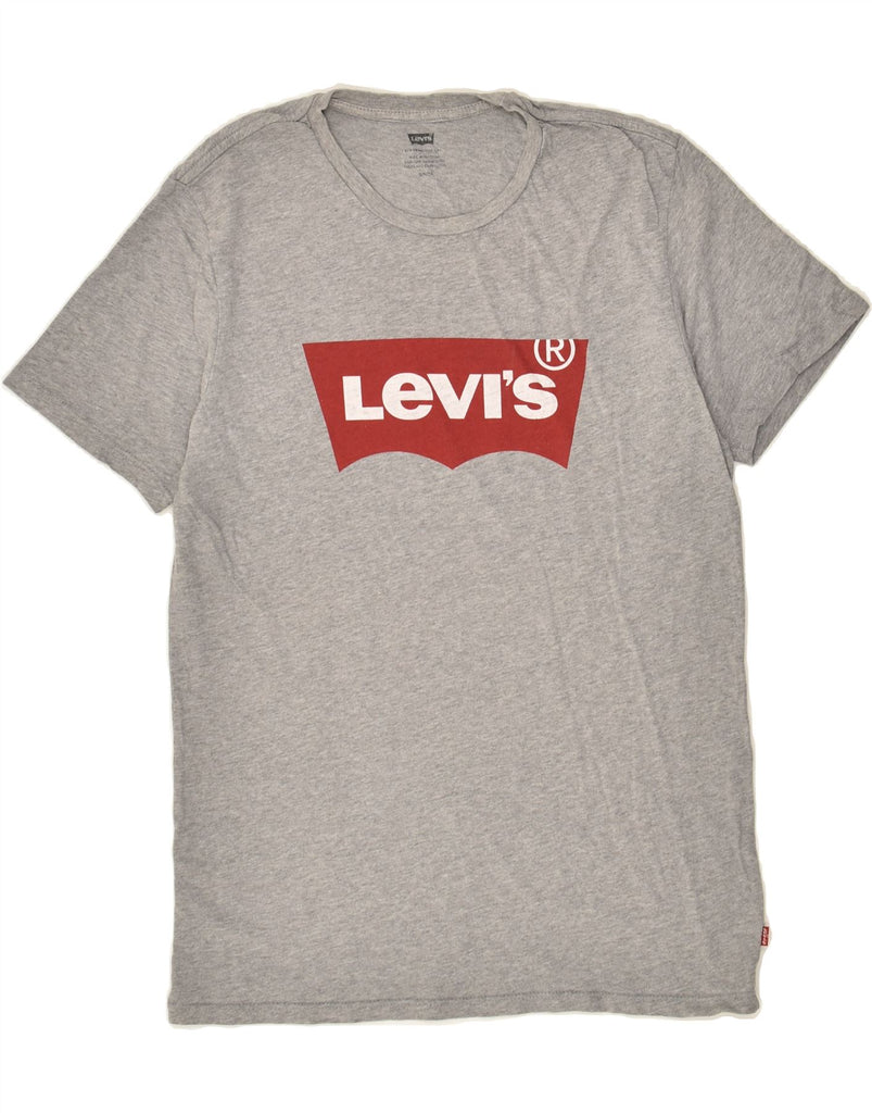 LEVI'S Mens Graphic T-Shirt Top Small Grey Cotton | Vintage Levi's | Thrift | Second-Hand Levi's | Used Clothing | Messina Hembry 