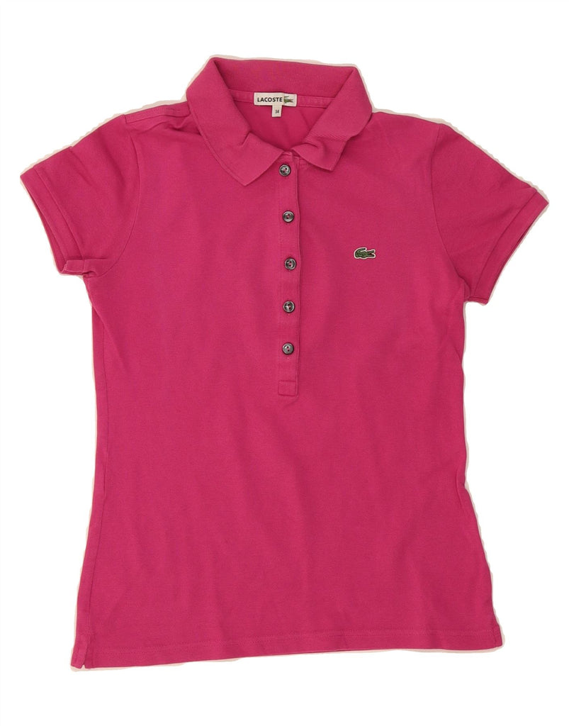LACOSTE Womens Polo Shirt Size 34 Small Pink Cotton Vintage Lacoste and Second-Hand Lacoste from Messina Hembry 