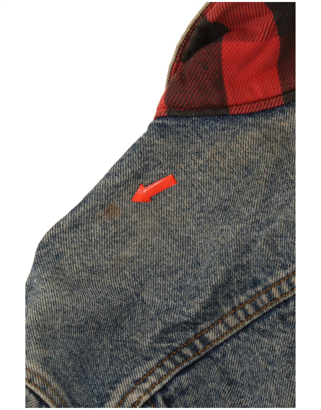 Levi's Mens Crop Denim Jacket UK 42 XL Blue Cotton