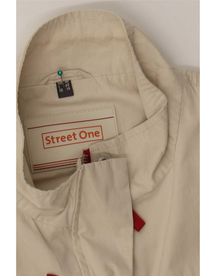 Street One Womens Sleeveless Tracksuit Top Jacket UK 14 Medium Beige