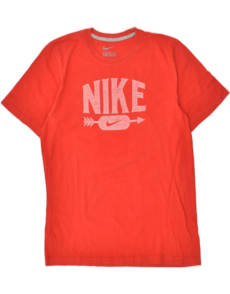 NIKE Womens Regular Fit Graphic T-Shirt Top UK 16 Large Red Cotton | Vintage Nike | Thrift | Second-Hand Nike | Used Clothing | Messina Hembry 