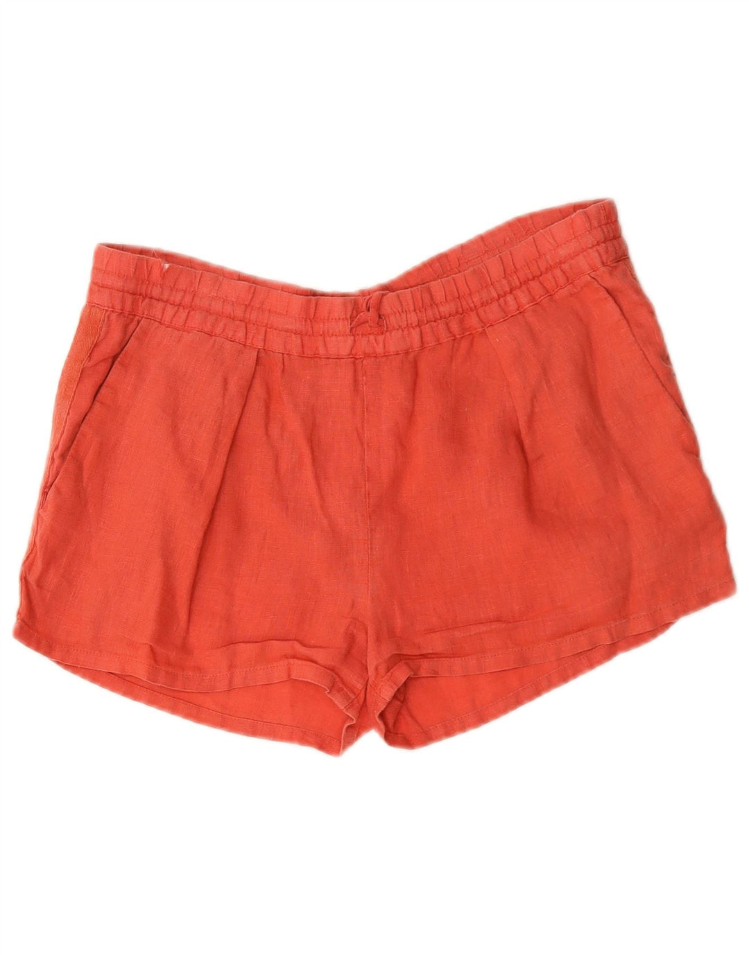 Zara Womens Casual Shorts Small W32 Red Linen