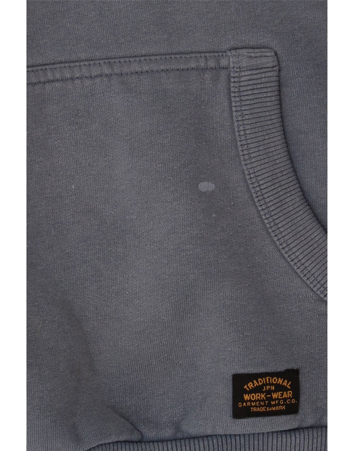 Superdry Mens Hoodie Jumper Small Blue Cotton