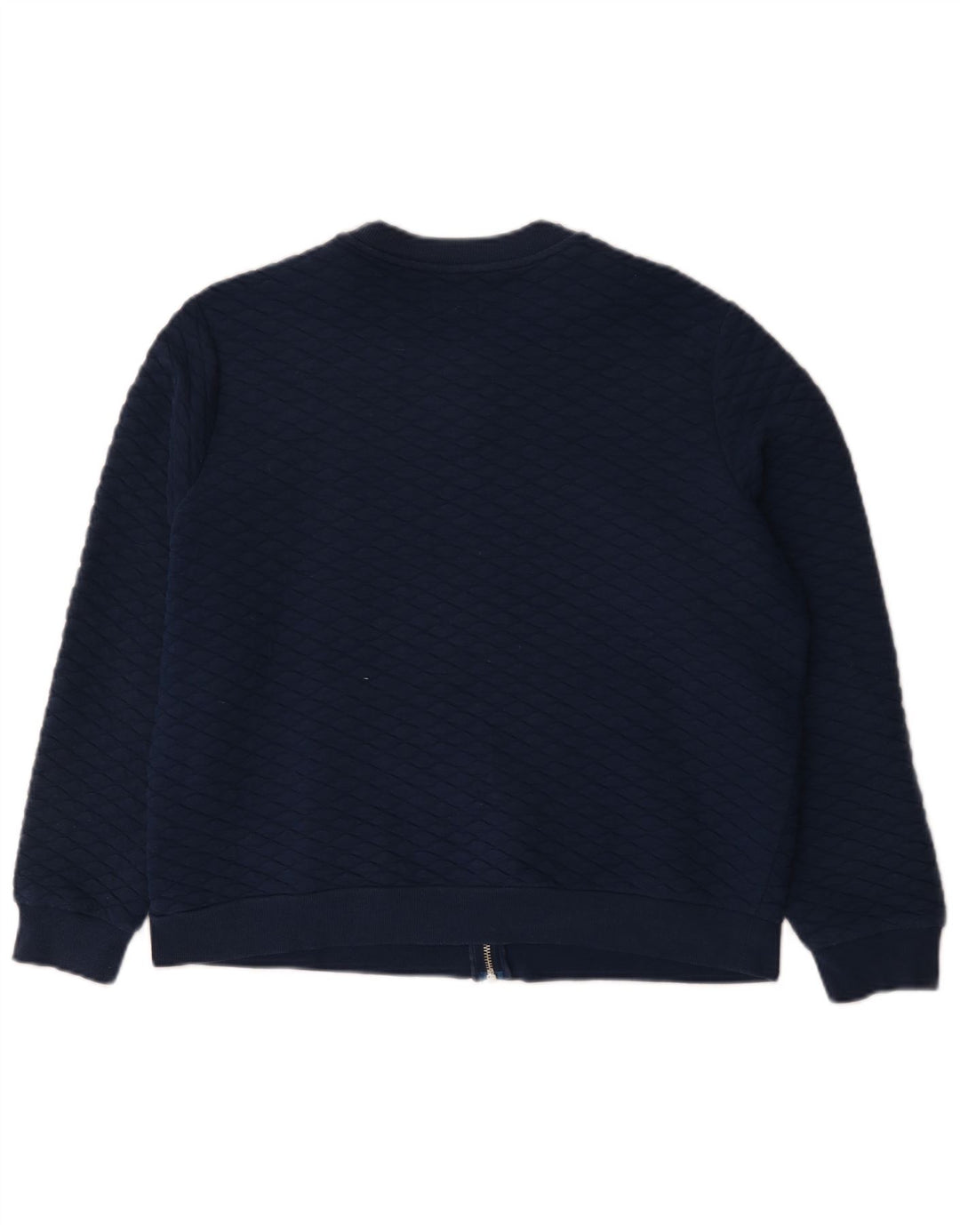 Marks & Spencer Womens Tracksuit Top Jacket UK 18 XL Navy Blue Geometric