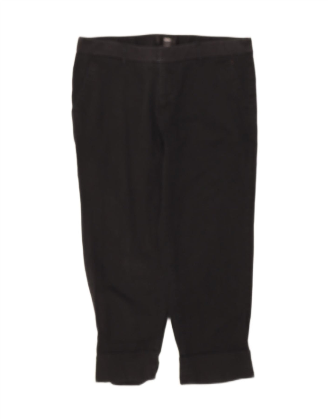 MOSSIMO Womens Stretch Straight Capri Trousers US 10 Large W32 L23 Black