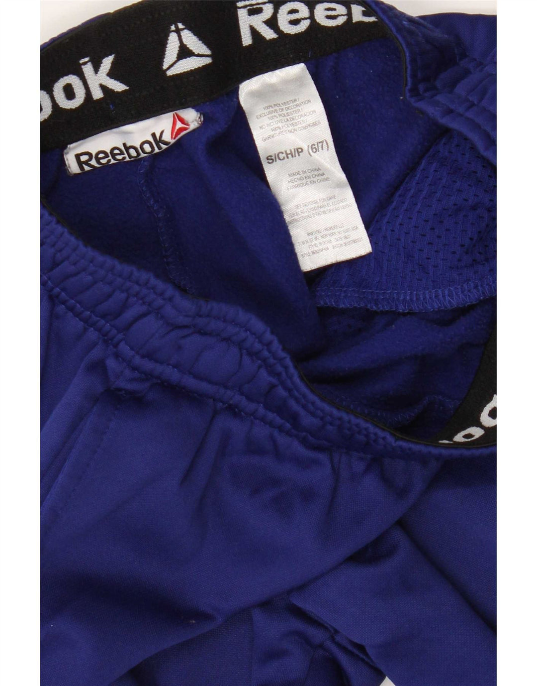 Reebok Boys Tracksuit Trousers Joggers 6-7 Years Small  Blue Polyester