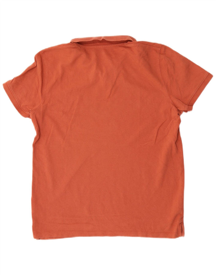 Wrangler Mens Polo Shirt Large Orange Cotton