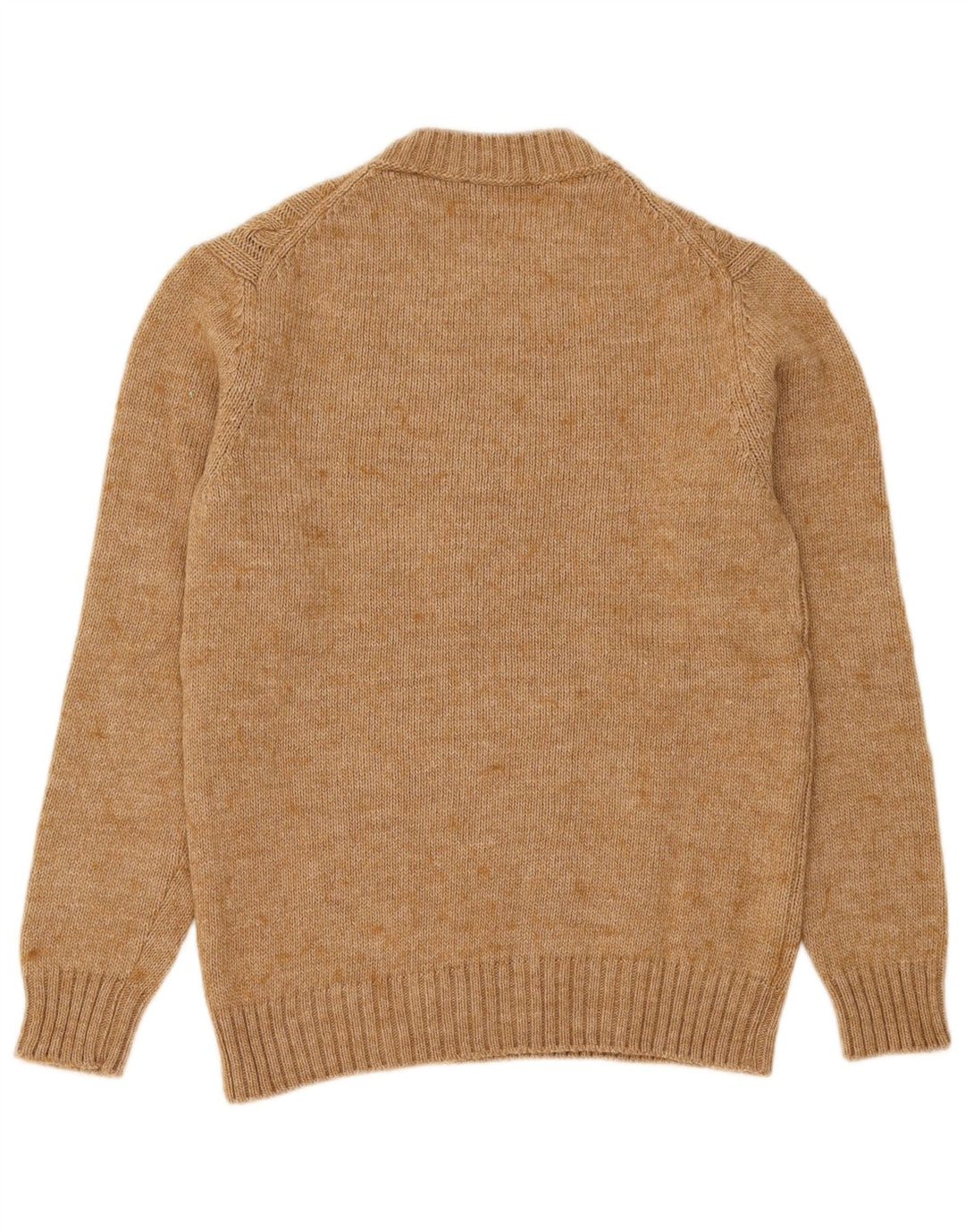 Sisley Womens Crew Neck Jumper Sweater UK 8 Small Beige