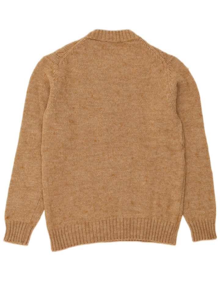 Sisley Womens Crew Neck Jumper Sweater UK 8 Small Beige