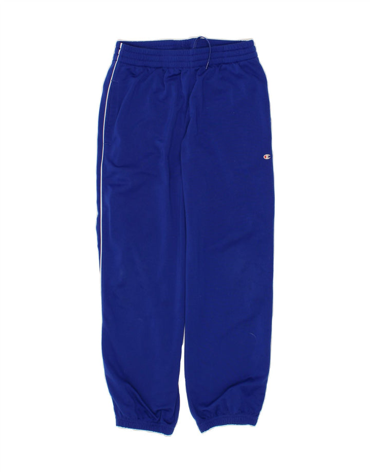 CHAMPION Boys Tracksuit Trousers Joggers 9-10 Years Medium  Blue Polyester Vintage Champion and Second-Hand Champion from Messina Hembry 