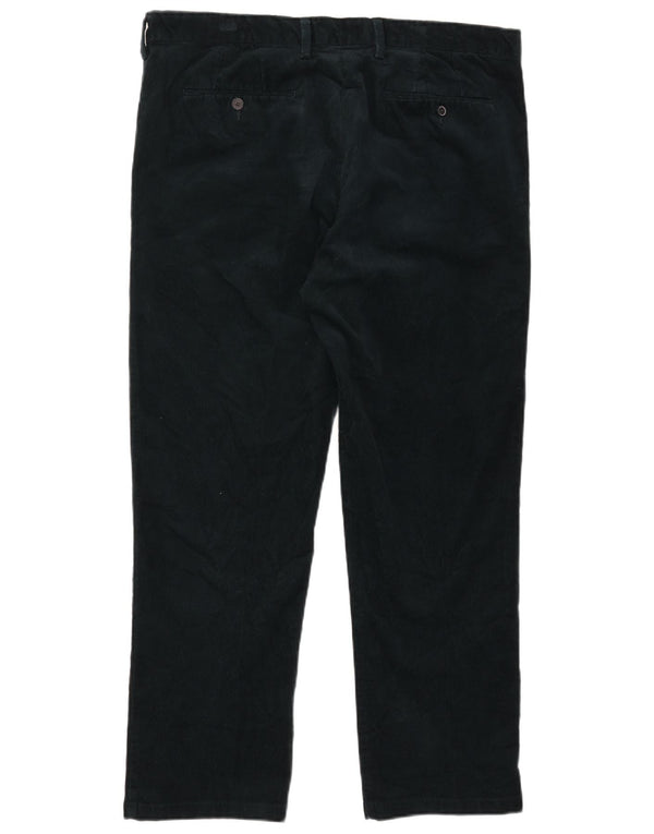 Marks & Spencer Mens Straight Regular Corduroy Trousers W40 L31 Green