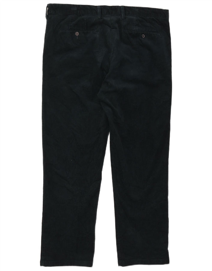 Marks & Spencer Mens Straight Regular Corduroy Trousers W40 L31 Green