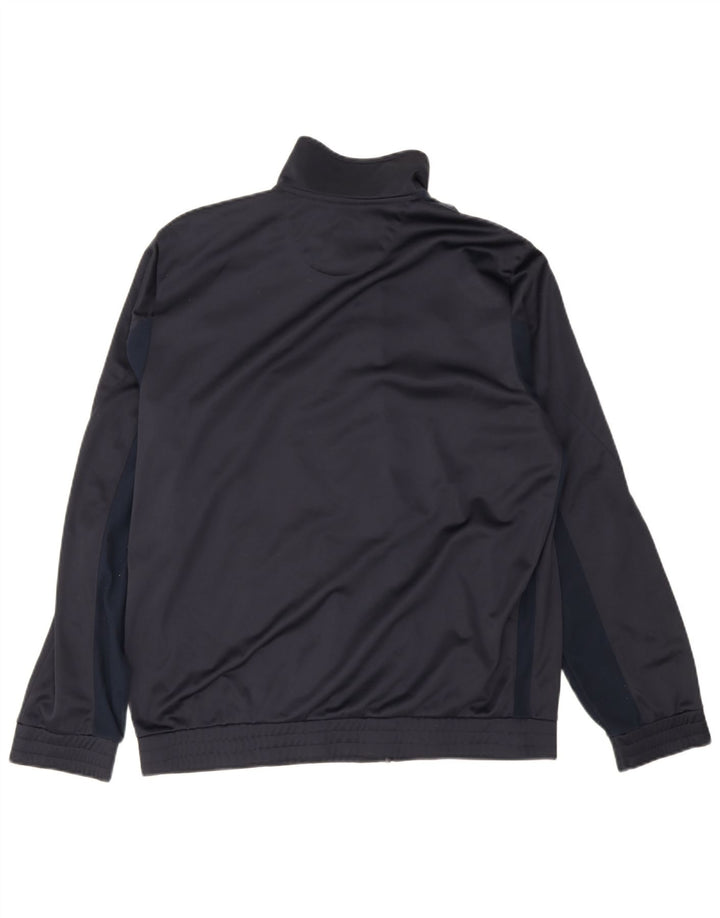 Lotto Mens Tracksuit Top Jacket Medium Navy Blue Colourblock Polyester