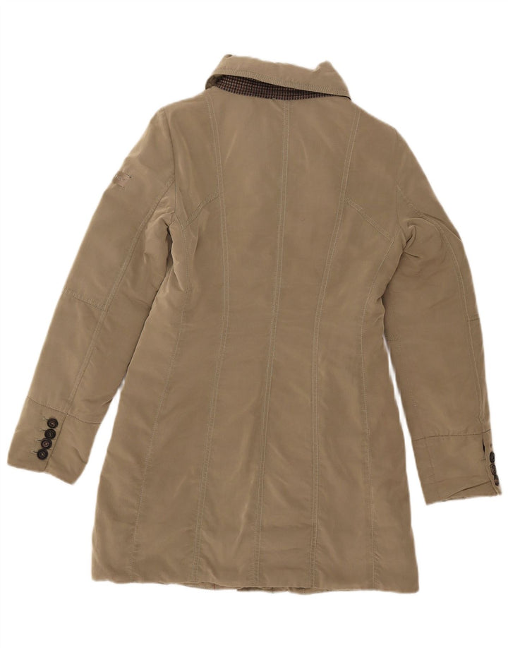 PEUTEREY Womens Padded Coat IT 40 Small Khaki Polyamide
