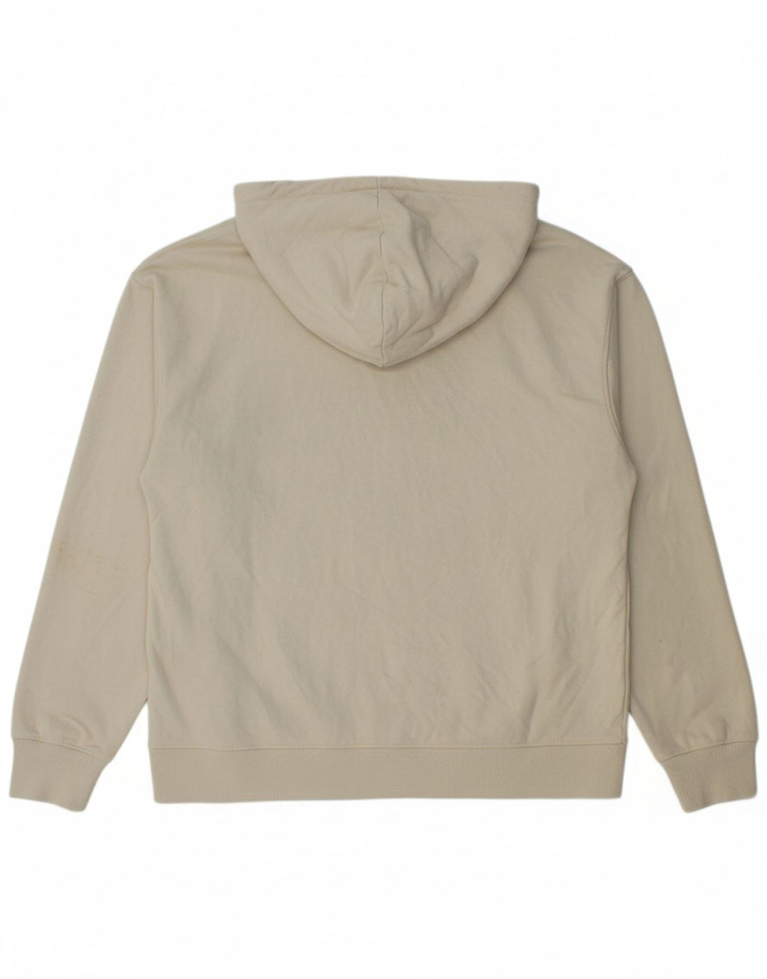 CALVIN KLEIN JEANS Mens Hoodie Jumper Large Beige Cotton