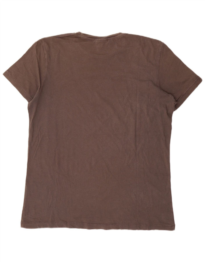 LOTTO Mens Graphic T-Shirt Top XL Brown