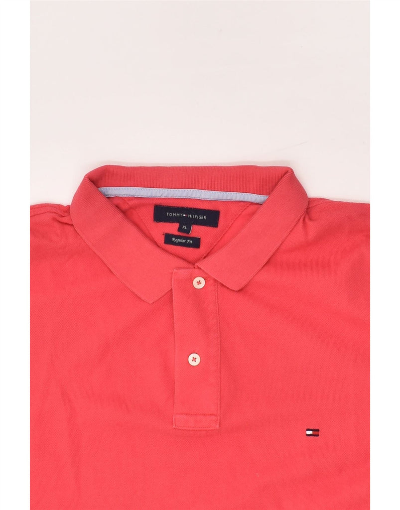 TOMMY HILFIGER Mens Regular Fit Polo Shirt XL Red Cotton | Vintage Tommy Hilfiger | Thrift | Second-Hand Tommy Hilfiger | Used Clothing | Messina Hembry 