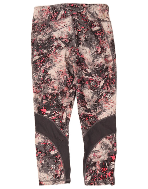 Calvin Klein Womens Abstract Pattern Leggings UK 8 Small Multicoloured