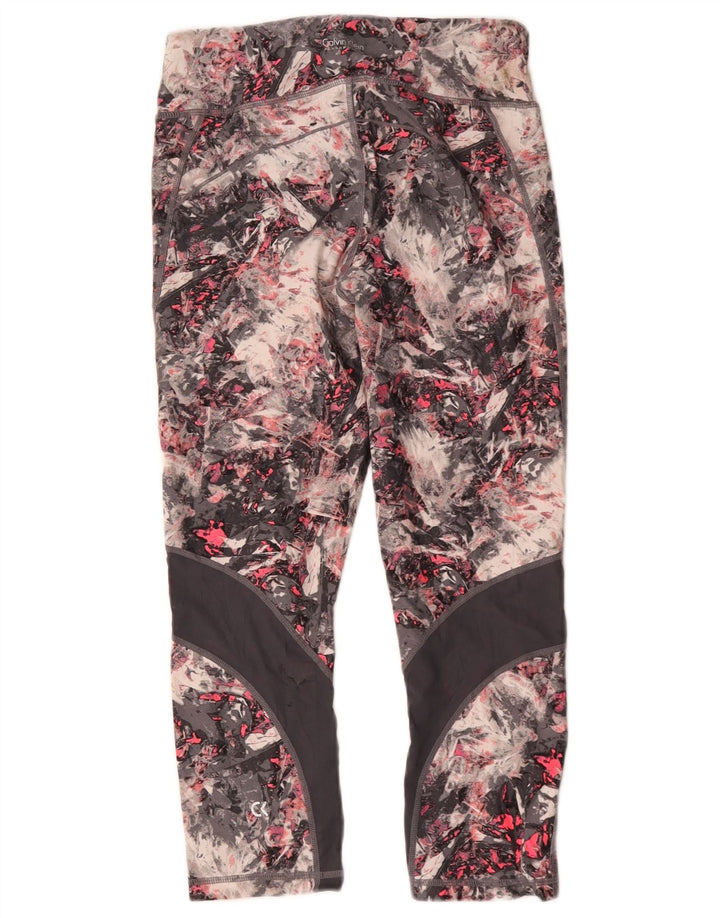 Calvin Klein Womens Abstract Pattern Leggings UK 8 Small Multicoloured